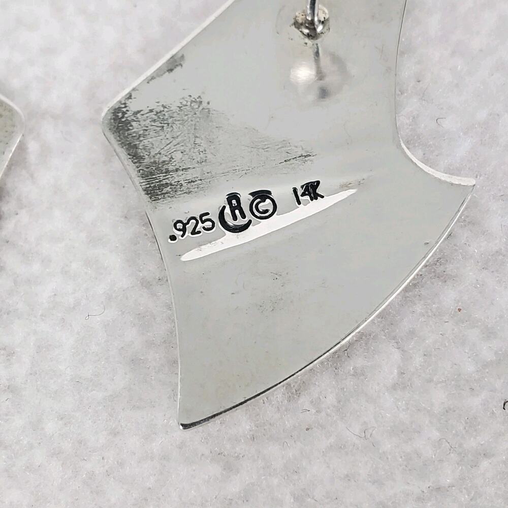 Carolyn Pollack Relios 14k Gold & Sterling Silver Earrings - Picture 3 of 4